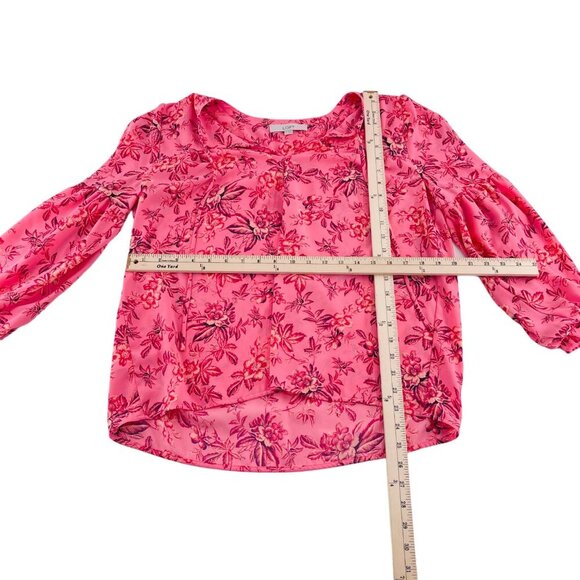 Loft Womens Pink Floral Print Blouse M‎ - Picture 3 of 6